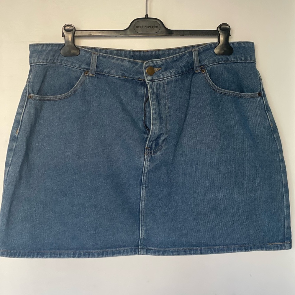 Denim Mini Skirt - Plus Size 16-18